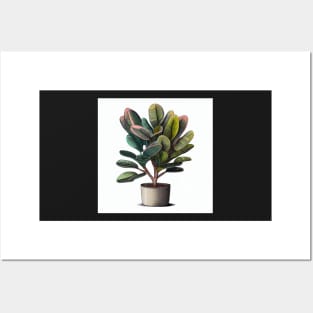 Colorful ZZ Plant Drawing Illustration Posters and Art